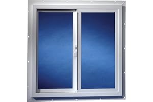 DUO-CORP. Duo-Corp Agriclass Double Slide Vinyl Utility Window White Glass/Vinyl Window 23-1/2" W x 35-1/2" - Case Of: 1