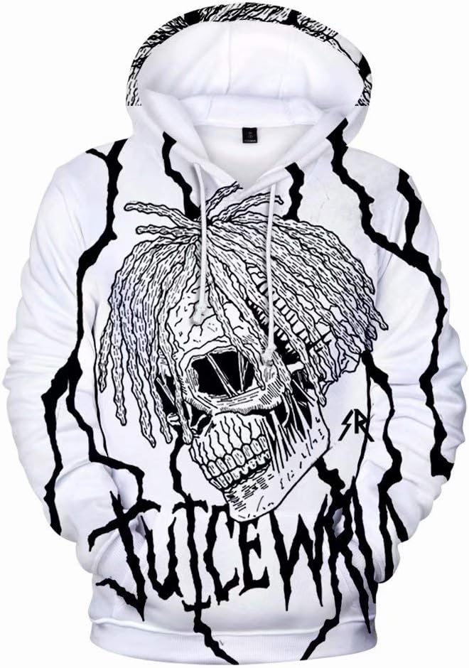 VOSTEPLUS Juice Wrld Hoodie 3D Printed Hooded Pullover Sweatshirt for Unisex