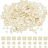 Hobbspring 180pcs 14K Gold Plated Spacer Beads 2mm Brass Square Beads Flat Square Spacer Beads Metal Loose Beads for Jewelry Necklace Bracelets Earrings Making DIY Crafts