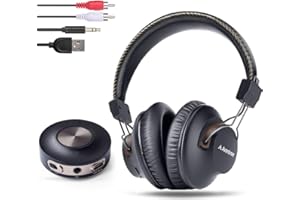 Avantree HT3189 Wireless Headphones for TV Watching w/ Bluetooth Transmitter, Support RCA, AUX 3.5mm Audio Out, NOT For new T