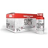 5% Nutrition Rich Piana Pump Shot Liquid Glycerol Nitric Oxide Booster, Stim Free Pre Workout | 20,000 mg with S7 | Pumps, Hydration | Fruit Punch Flavor (12 Pack Caddy)