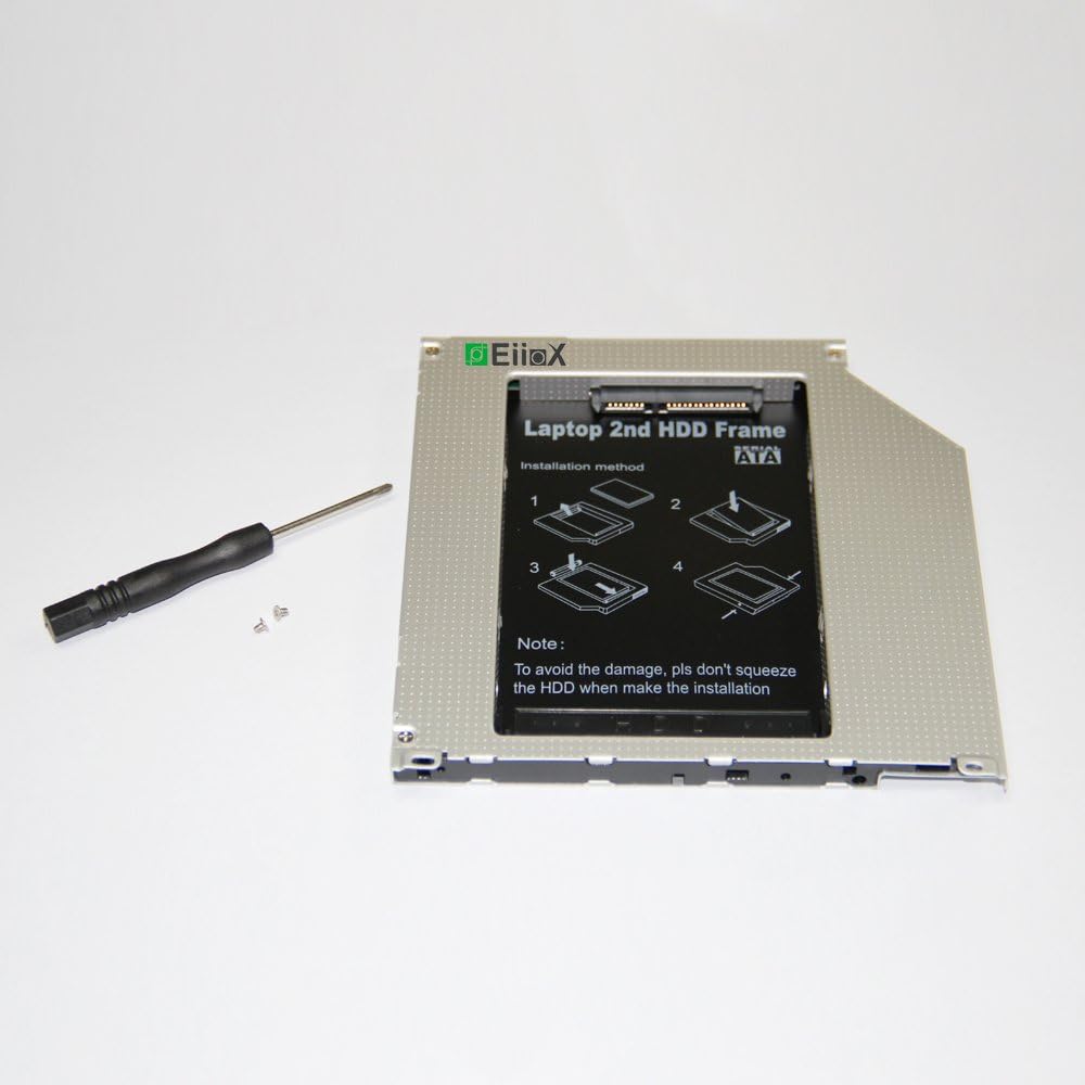 EiioX SATA 2nd Hard Drive Caddy Tray for Apple Unibody