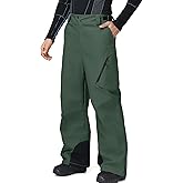 RIUIYELE Men's Super Baggy Ski Pants Cargo Snowboard Pants Loose Snow Pants Insulated Waterproof Windproof