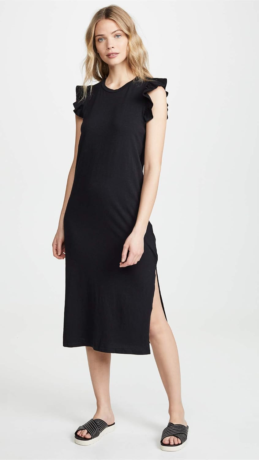 sundry ruffle midi dress