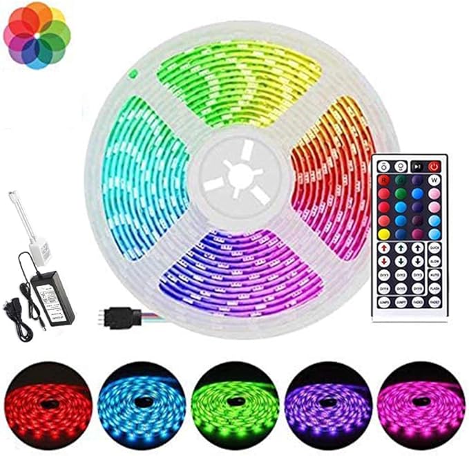 YQGOO Tira de Luces LED, 32.8 pies con 44 Teclas de Control Remoto IR y