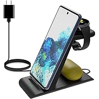 Elobeth Wireless Charger Stand Compatible with Samsung Wireless Fast Charger Galaxy Watch 42mm/46mm/Active2/1 Gear S3/S2…