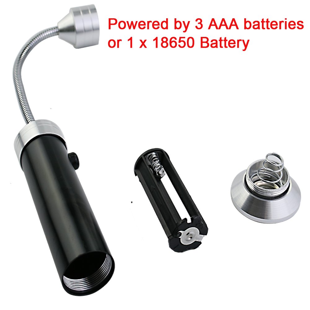 Due Confezione Luce della Griglia, LUXJET 9LED Barbecue Luce, Luci Luminose BBQ Lampada per Barbecue, Camping,alimentato da 3 batterie AAA o 1x batteria 18650 (non inclusa)