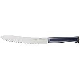 Opinel Intempora Bread Knife – Serrated, Curved Blade for Slicing Bread and Tough Rinds, High Carbon Sandvik Steel Blade, Mad