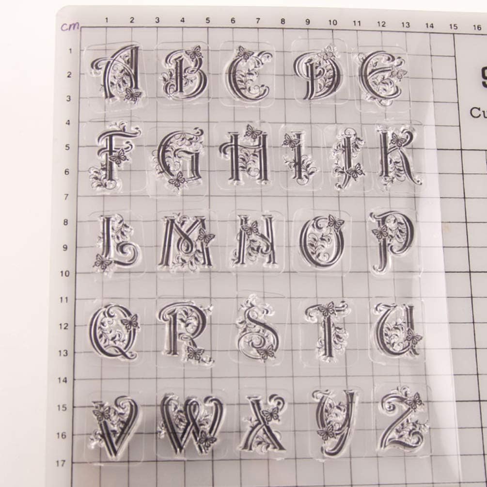 SUPVOX Clear Stamp Butterfly Alphabet Stamp Silicone Transparent DIY Craft Stamps for Diary Card Making Decoration - Image 5
