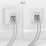 deleyCON CAT6a Network Socket Set - 3x Fully Shielded RJ45 Ethernet Wall Plates view 7