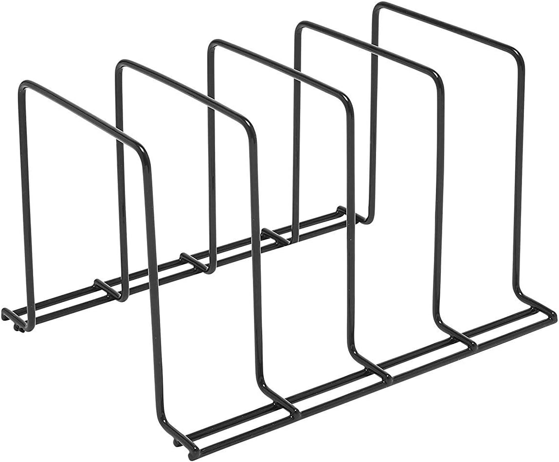 simplywire - Baking Tray and Chopping Board Rack - Pan Storage - Kitchen Cupboard Organiser - Black Plastic Coated Steel - Image 5