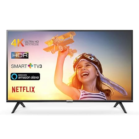 TCL 43DP602 Fernseher 108 cm (43 Zoll) Smart TV (4K, HDR, Triple Tuner, Alexa kompatibel, Micro Dimming, T-Cast)
