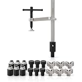 Turnirace Welding Table Fixture Pin and Clamp Kit, 5/8 in | 19pcs, V-Blocks, Round Pins, Stackable Riser, Carbon Steel
