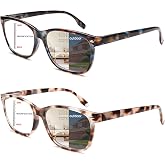 CLASAGA Progressive Multifocal Reading Glasses for Women Photochromic Gray Sunglasses Blue Light Block Stylish Ladies Readers