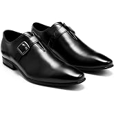 AUSTIN MILL Mens Dress Shoes Monk Strap Plain Toe Oxford Loafers for Business Wedding