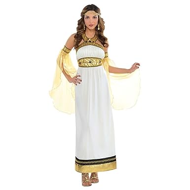Ladies Cleopatra Roman Toga Robe Greek Goddess Fancy Dress Costume Outfits