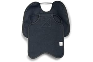 Hen Saver Hen Apron/Saddle, Single Strap w/Fixed Shoulder Protector – Durable Premium Protection, Hand-Sewn, 100% Cotton, 3 Layers Thick, Protection for Feather Loss & Rooster Injuries - Black, Large