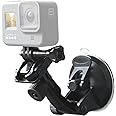 Haoyou Suction Cup Mount(with 1/4 Conversion Adapter) Compatible with Gopro Hero12 11 10 9 8 7 6 5 4 3+ 3 gopro Hero 2018 DJI Osmo Session Akaso and Other Action Cameras