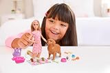 Barbie Doll & Pets Set Mommy Dog Puppies Newborn Pups Playset view 2