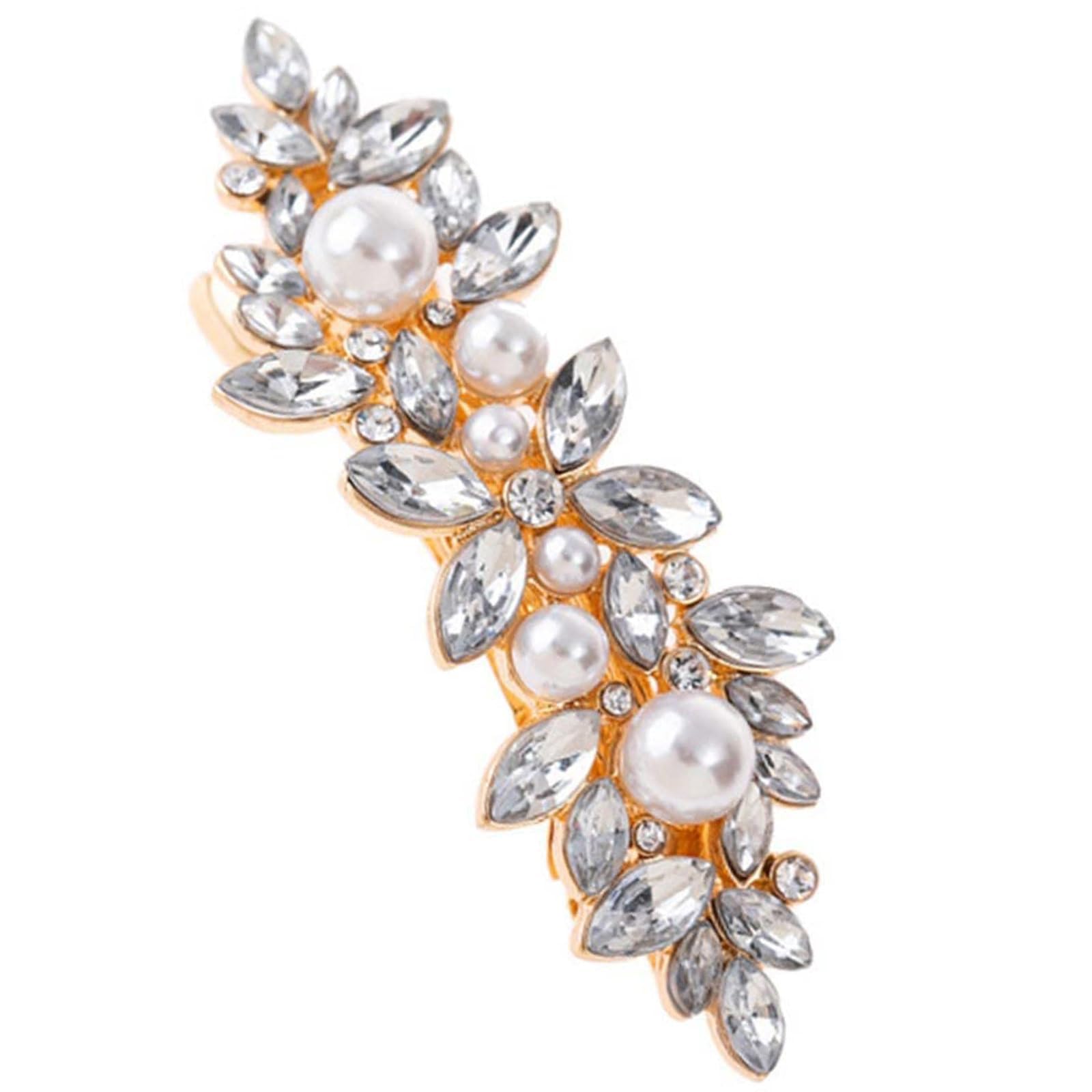 JYTDBCS Pearl Hair Barrette Crystal Pearl,wedding hair accessories for women,pearl hair pins,pearl hair accessories,pearl hair barrettes for women,pearl hair pins