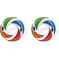 Intex Inflatable Color Whirl Floating Tube Raft w/Handles (Set of 2) 48in 58202EP
