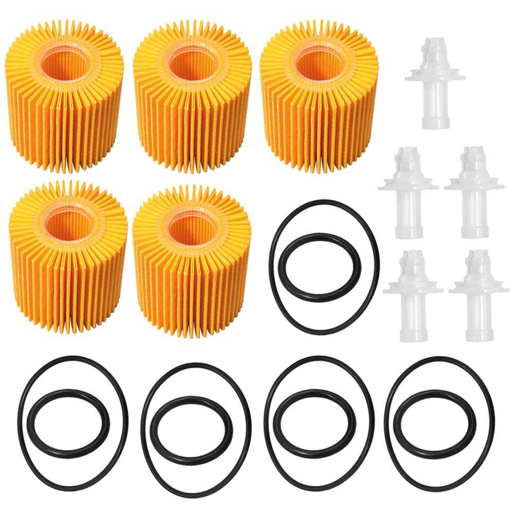 Photo 1 of 04152-YZZA1 Oil Filter Kit Replacement for Toyota Avalon Camry RAV4 Sienna 2013-2018 Lexus ES300h ES350 IS200t RX350 RX450h (5 PCS)