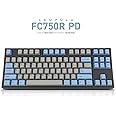 Leopold FC750R PD 87keys High-end Mechanical Keyboard MX cherry switch 1.5mm PBT (Blue/Grey, Brown Switch)