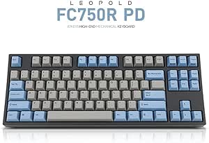 Leopold FC750R PD 87keys High-end Mechanical Keyboard MX cherry switch 1.5mm PBT (Blue/Grey, Brown Switch)