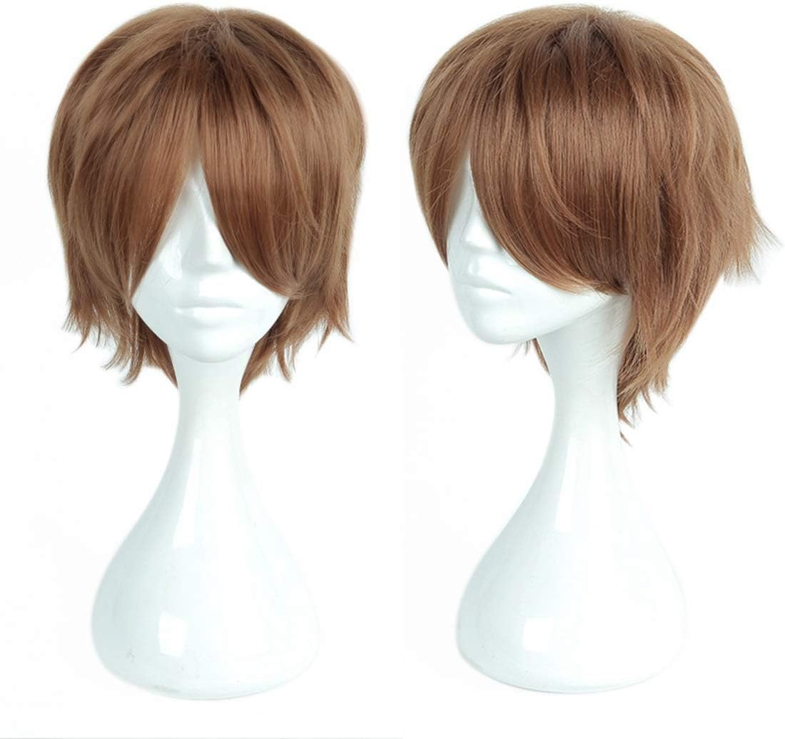 Matchant Men S Brown Short Hair Wig Cosplay Costume Wig For Ron