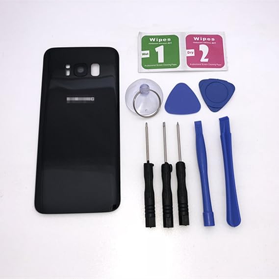 Replacement Rear Housing Battery Back Door Cover For Galaxy S8 G950 Glass Panel Case With Adhesive Preinstalled Repair Part Outer Casing With And