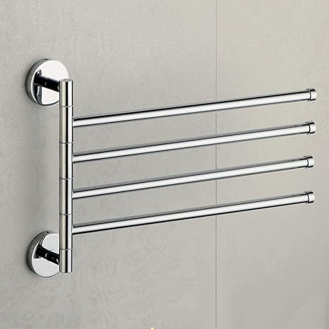 Rishx Baño de Acero Inoxidable Toallero 4 Giratorio Toallero ...