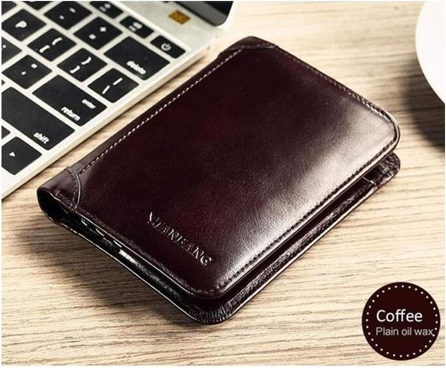 ManBang Classic Style Wallet Genuine Leather Men Wallets Short Male Purse Card Holder Fashion Khaki