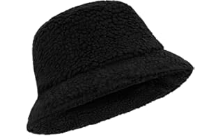 Zylioo Oversize 3XL/2XL/XL Fluffy Bucket Hat,L/M/S Faux Fur Warm Hat Petite,Large Winter Plush Fuzzy Hat for Big Heads
