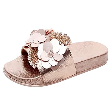 sparkly slip on sandals