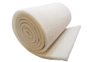 GREEN VISTA WATER GARDENS Ultra KOI FINE White Filter Media PAD - 28 INCH x 10 Foot ROLL - 1 Inch Thick Mat Catches Small and Large Debris, Increases Water Quality and Clarity - Koi Fish Safe and Eco-Friendly