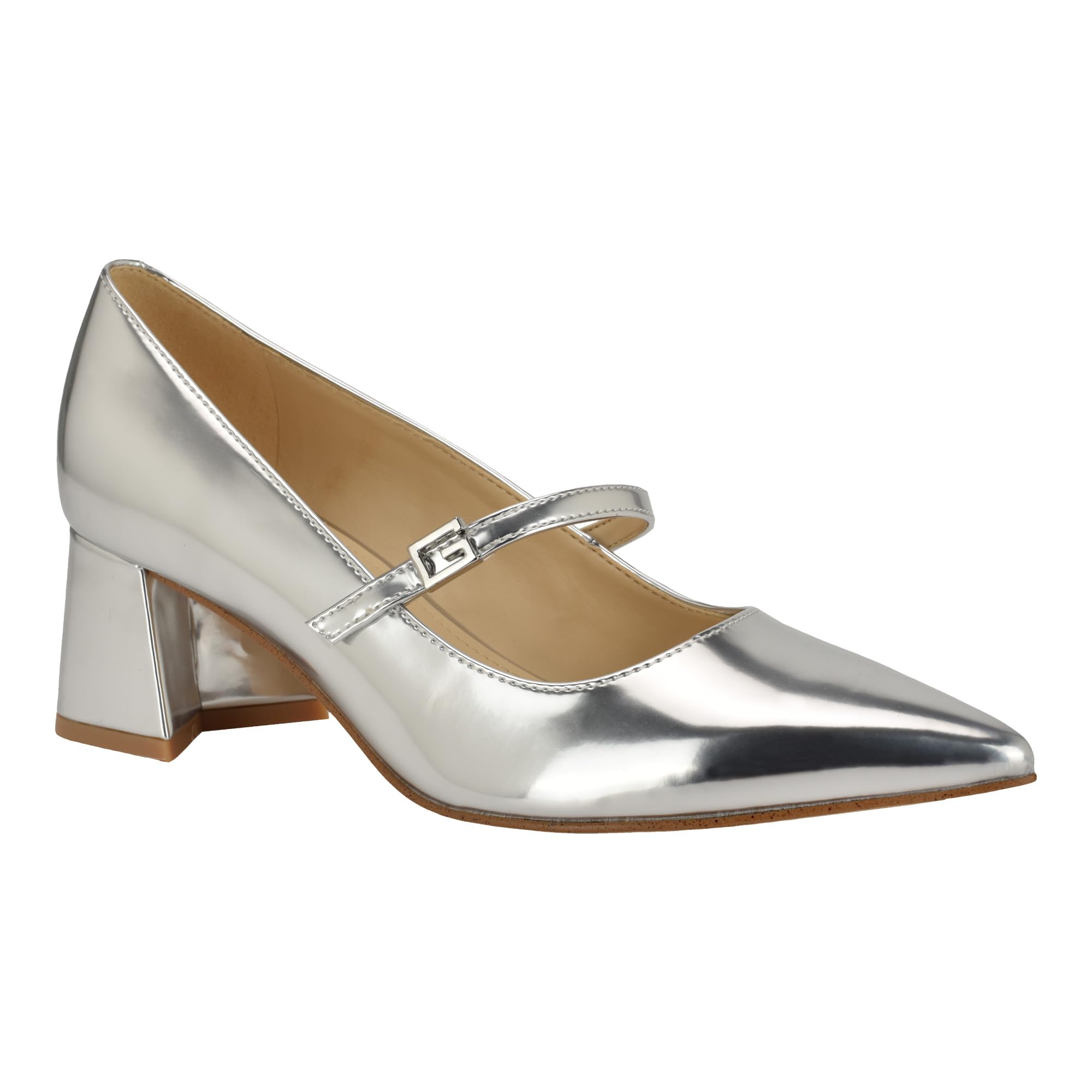Guess Women’s ZANDS Pump, Silver 040, 8.5