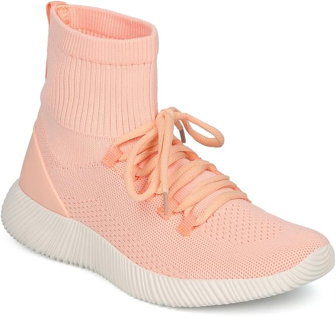 knit high top sneakers womens