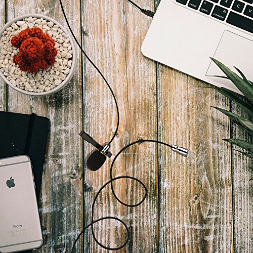 Lavalier Microphone, Mugig Omnidirectional lapel microphone, with easy clip on system, compatible for Android & ISO Smartphones, Youtube, Interview, Video Conference, Podcast, Noise Cancelling Mic