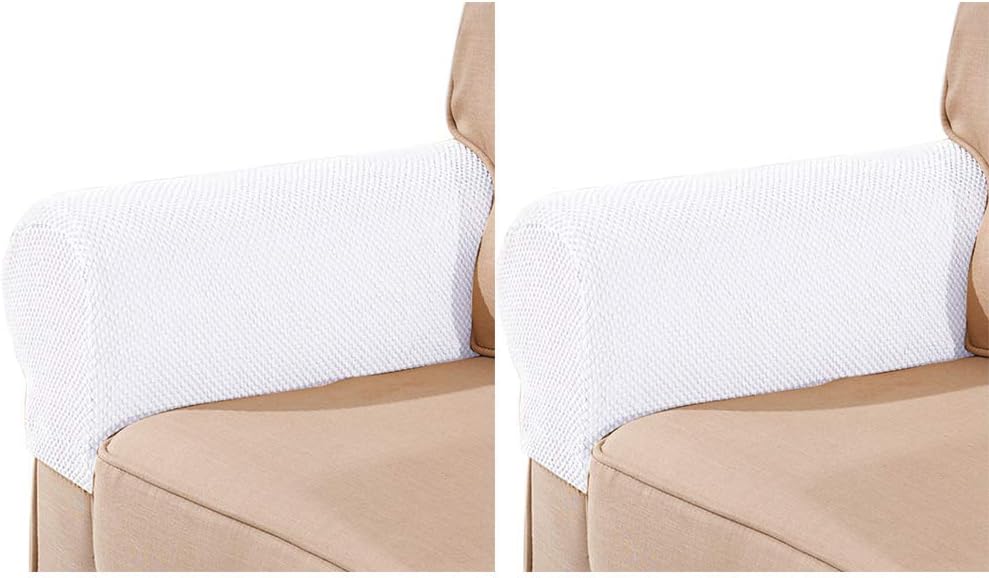 Txyfyp Stretch Armrest Covers Polyester Arm Caps For Armchairs Sofa Chair Couch Stretchy Arm Slipcovers For Most Chairs And Sofas Furniture Protector Armchair Slipcovers