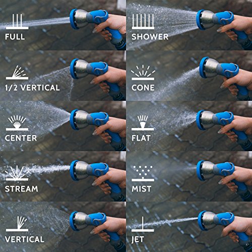 INNAV8 Water Hose Nozzle Sprayer Features 10 Spray Patterns, Thumb