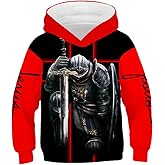 CHAOS MONKEY Boys Girls 3D Jesus Hoodie Print Christian Sweatshirt Pullover with Pocket