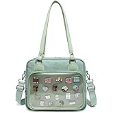Oxford Ita Bag Crossbody Shoulder Bag Satchel Messenger Backpack Multi-Purpose Pins Display