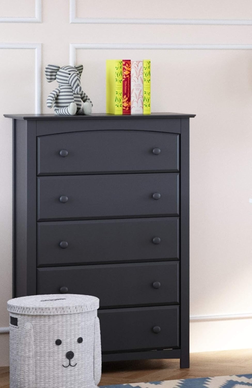 Storkcraft Kenton 5 Drawer Universal Dresser, Gray, Kids Bedroom Dresser with 5 Drawers, Wood and Composite Construction, Ideal for Nursery Toddlers Room Kids Room : Baby