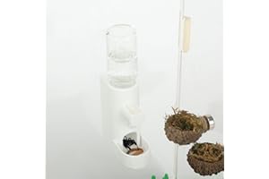 Daerky Small Animal Water Feeder, Magnetic Hanging Feeder & Hidden Cave - Accessories for Jumping Spiders, Wolf Spiders, Mantises, Arboreal Animals & Other Small Creatures - 5ML Capacity (White)