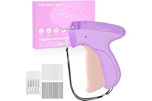 LIKJHBN Mini Stitch Gun for Clothes, Clothing Tag Gun, Tag Gun Quick Clothing Fixer with 6 Fine Needles, 2000 Pcs Tagging Gun Fasteners (1000 White & 1000 Black)