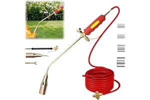 Frontaley Weed Torch, New Propane Torch Weed Burner Kit, 30/35/50/65mm Torch Weed Burner Kit with 2m Gas Hose, Flame Thrower 