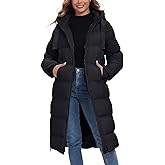 HOTIAN Womens Winter Maxi Long Puffer Coat Thicken Hooded Down Quilted Padded Jacket Winter Warm Outerwear