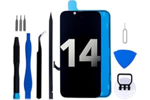 IGLOFIX for iPhone 14 Screen Replacement kit, 6.1" LCD Display Touch Digitizer Assembly with Frame Adhesive and Repair Tools Compatible with A2882 A2649 A2881 A2884 A2883
