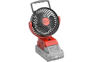ohyes Cordless Jobsite Fan For Milwaukee M18 Battery Brushless Motor with USB A+C Fast Charging for Camping Workshop and Construction Site(Battery not included)