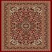 Doormat 18x30 Red Medallion Kitchen Rugs and mats | Rubber Backed Non Skid Rug Living Room Bathroom Nursery Home Decor Under Door Entryway Floor Carpet Non Slip Washable | Made in Europe